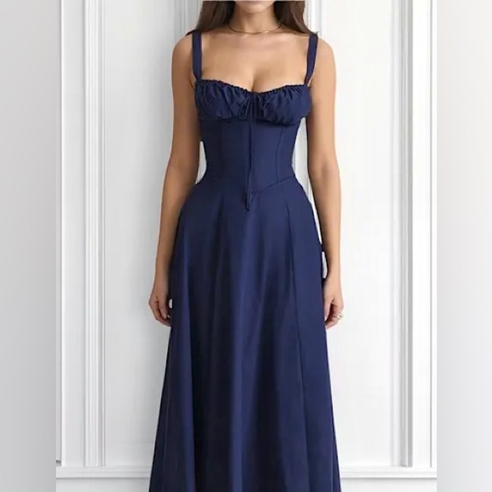 House of CB Carmen Dress French Navy